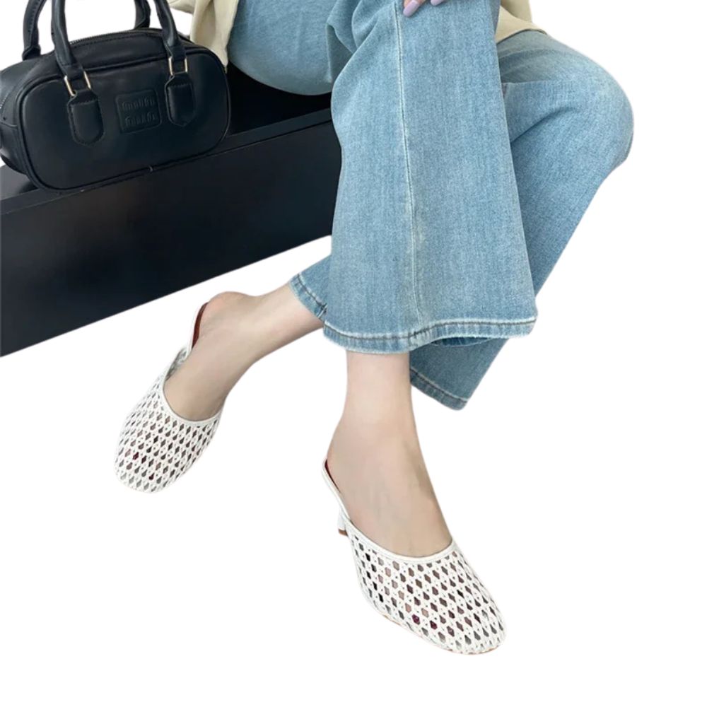 woven-kitten-heel-mules-white-model