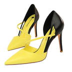 yellow-and-black-high-heel-shoes