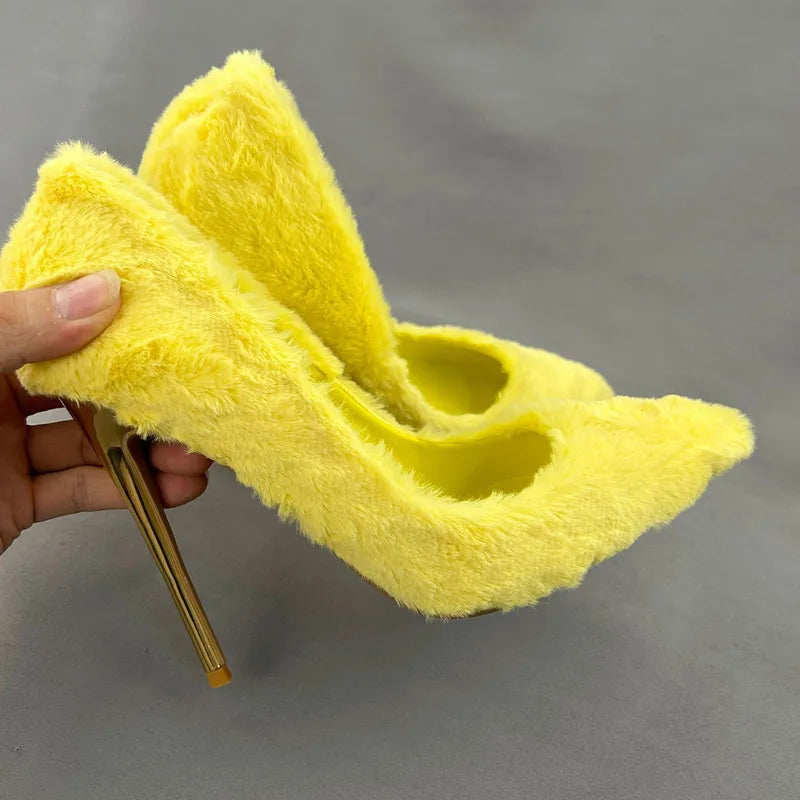 yellow-fur-heels-pair