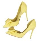 yellow-high-heels-with-bow-pair-side