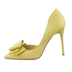 yellow-high-heels-with-bow-side