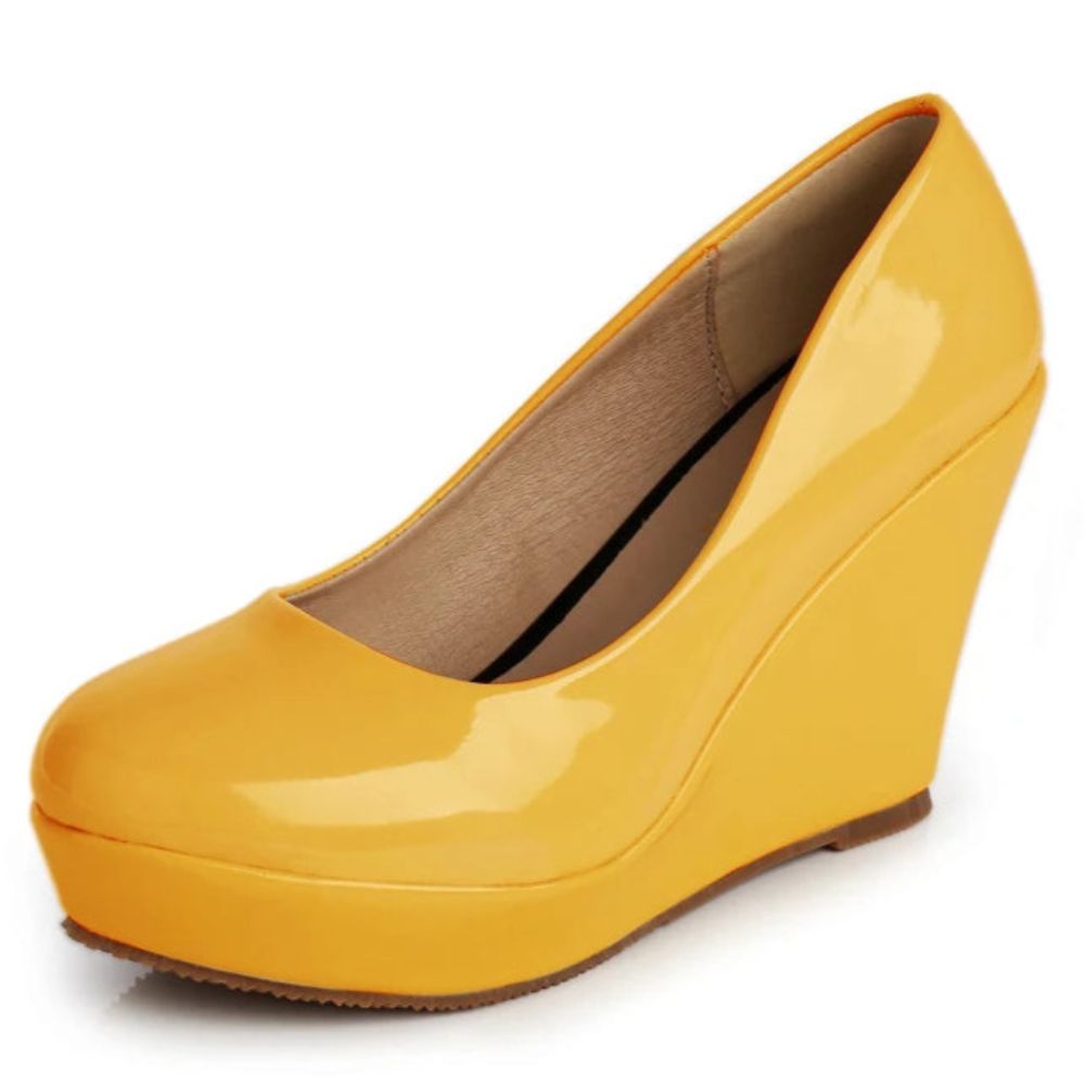yellow-patent-leather-wedge-shoes