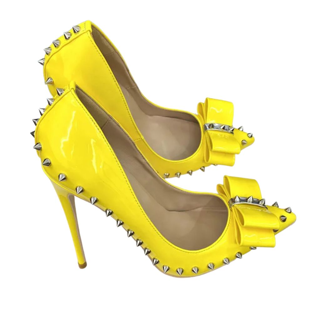 yellow-spiked-heels-pair