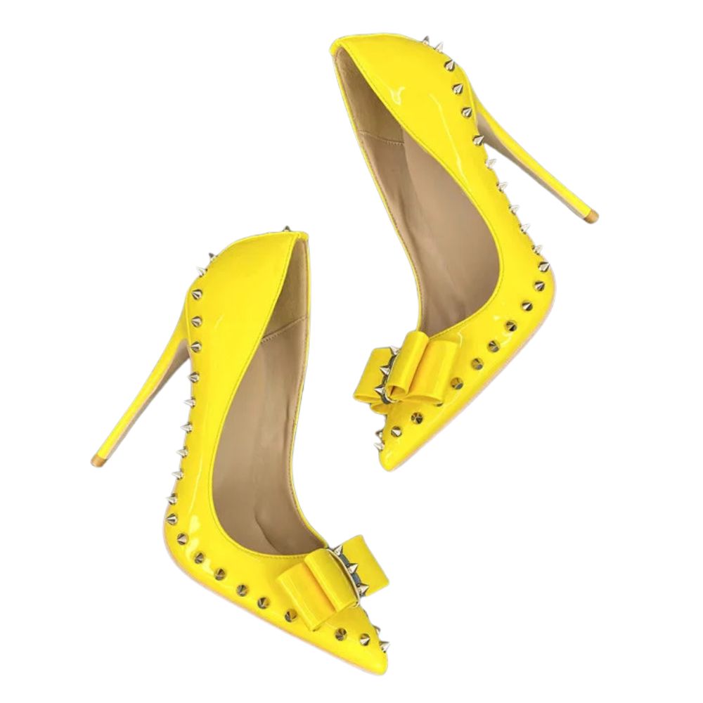 yellow-spiked-heels-side