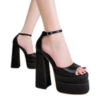 Peep Toe Mary Jane Heels